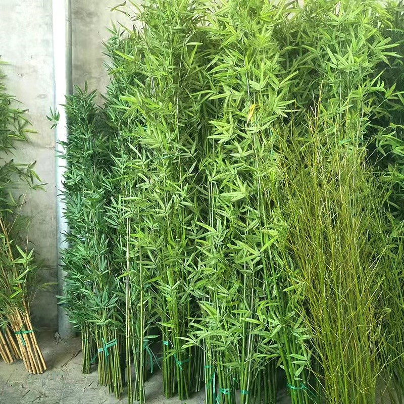 仿真竹子隔断装饰围栏屏风园林盆景假竹子仿真绿塑料仿真植物造景