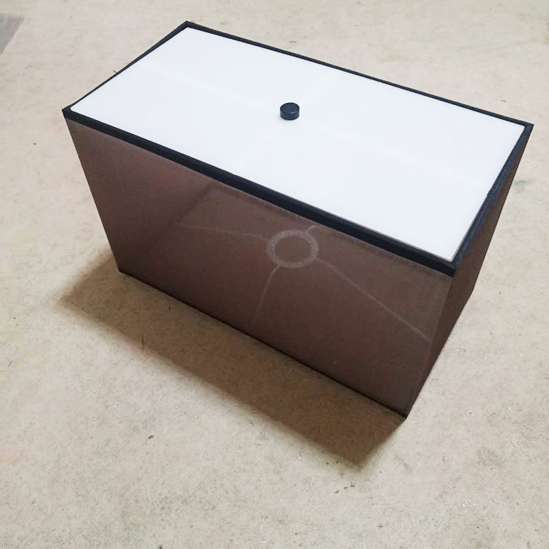 布艺双层方形灯罩 吊灯落地灯现代简约 新中式台灯外壳 30x30x22c