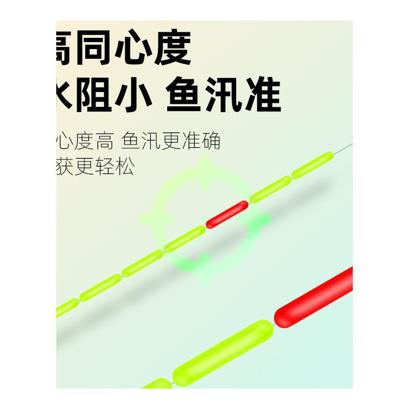 进口正品免调漂七星漂线组圆柱型双钩绑好鱼钩传统钓主线成品套装