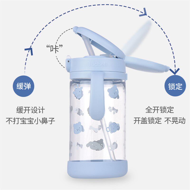 利其尔儿童吸管杯宝宝喝奶婴儿奶瓶学饮杯家用外出夏季大容量水杯