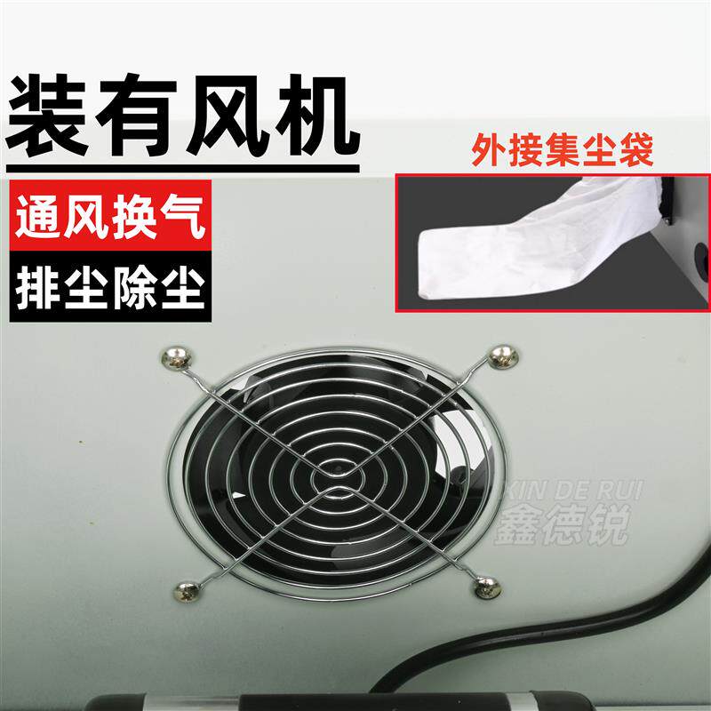台式布轮抛光防尘一体机台磨机防尘箱金银首饰玉石佛珠打磨抛光机
