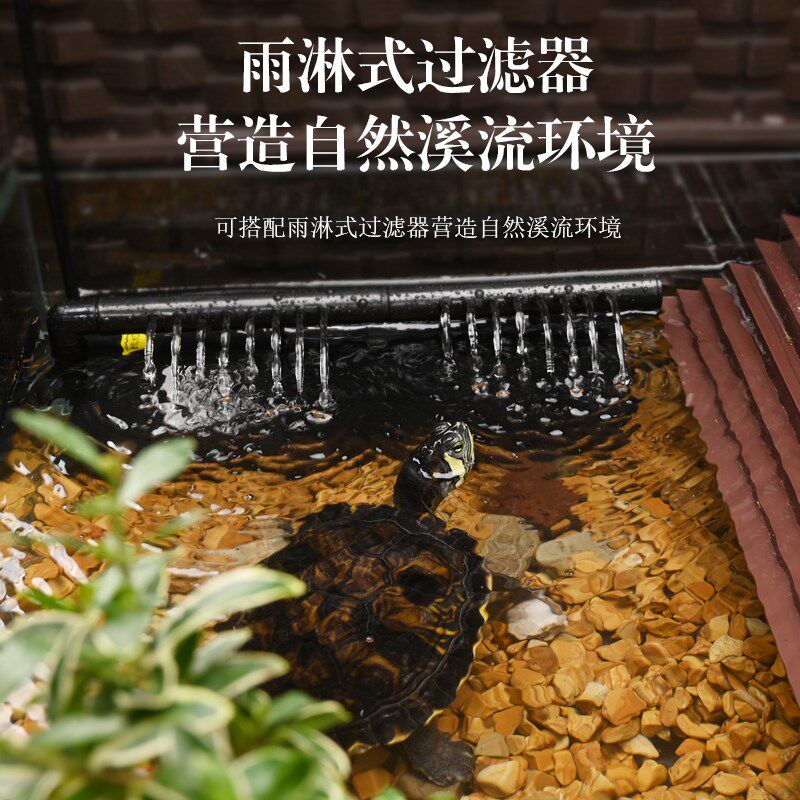 超大乌龟缸带爬台造景绿植生态缸家用养龟专用箱黄缘半水龟养殖箱图片