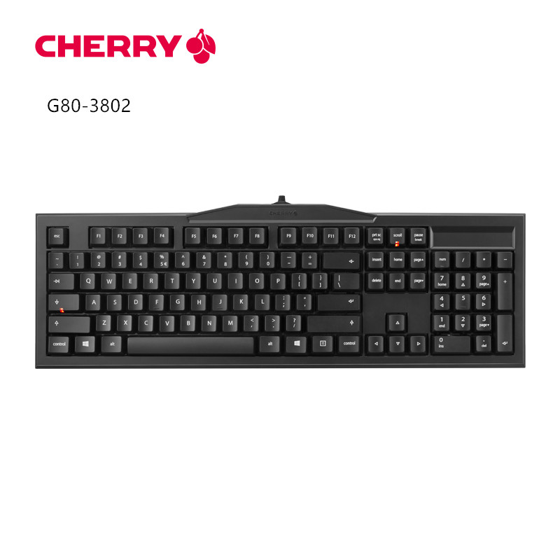 樱桃G80-3800/3802 MX2.0机械键盘黑轴青轴茶轴办公家用低键帽