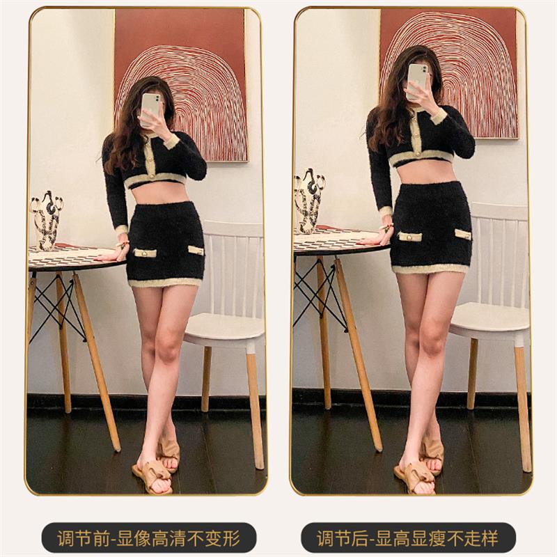 可挂可立服装店网红壁挂试衣镜等身玻璃穿衣镜子全身镜落地镜家用