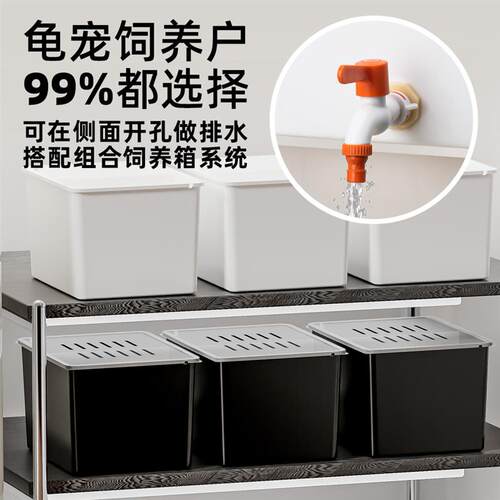 大号乌龟饲养箱龟苗饲养盒草龟巴西剃刀果核蛋龟红面乌龟缸可分隔