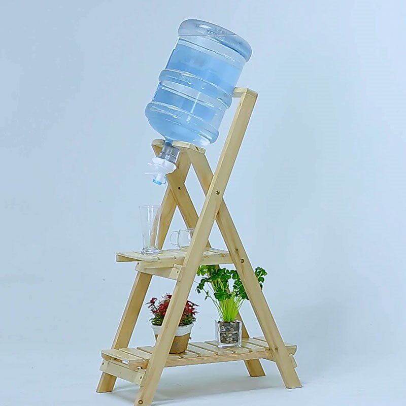 水桶架置物架落地桶装水支架饮水机置物架纯净水桶放置架子实木