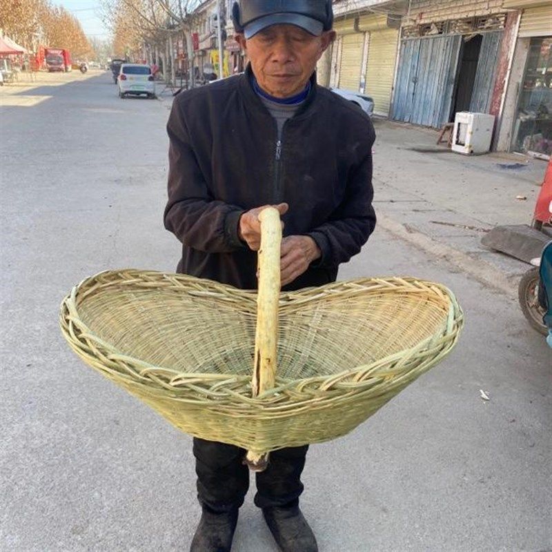 河南竹篮收纳手工编织竹筐老式家用鸡蛋竹子篮子水果篮纯手工手提