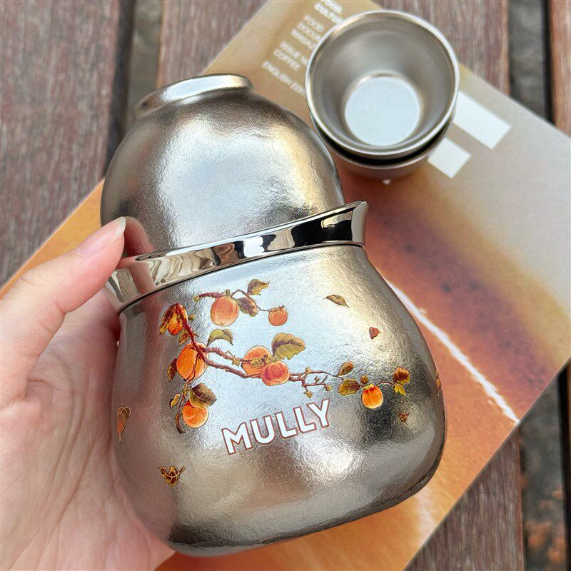 摩利葫芦纯钛旅行泡茶壶精致中国风钛杯精美礼盒套装茶具福禄茶杯