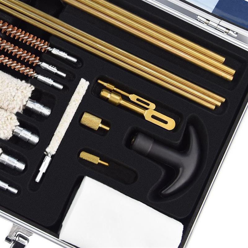 出口中东28件套铝盒纯铜管刷擦管工具铜丝棉线清洁套组刷工具
