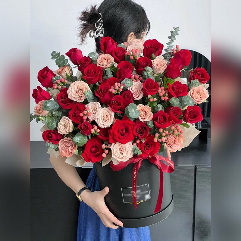 搬家乔迁之喜全国向日葵红玫瑰抱抱桶花束送鲜花速递同城上海花店