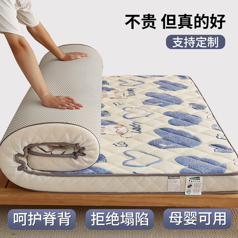 雪花绒羊羔绒床垫家用软垫单人租房榻榻米垫冬季保暖炕垫子防滑