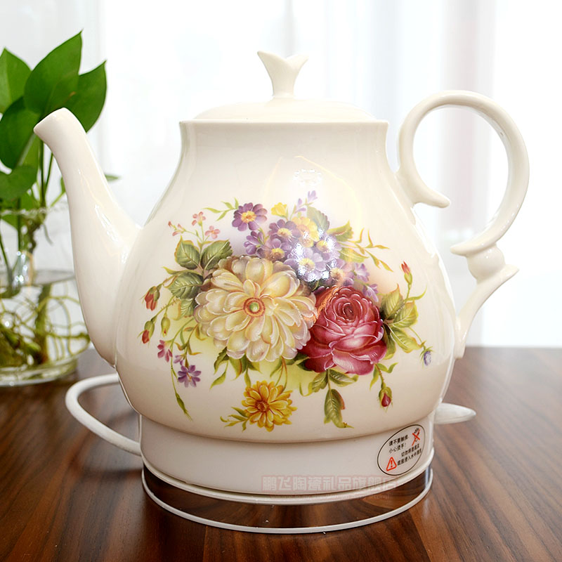 陶瓷电热水壶自动断电家用电茶壶煮茶器烧水壶陶瓷水壶电水壶电壶