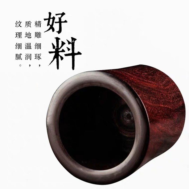 印度小叶紫檀大笔筒木质品摆件大红酸枝老红木实木笔筒高档办公室
