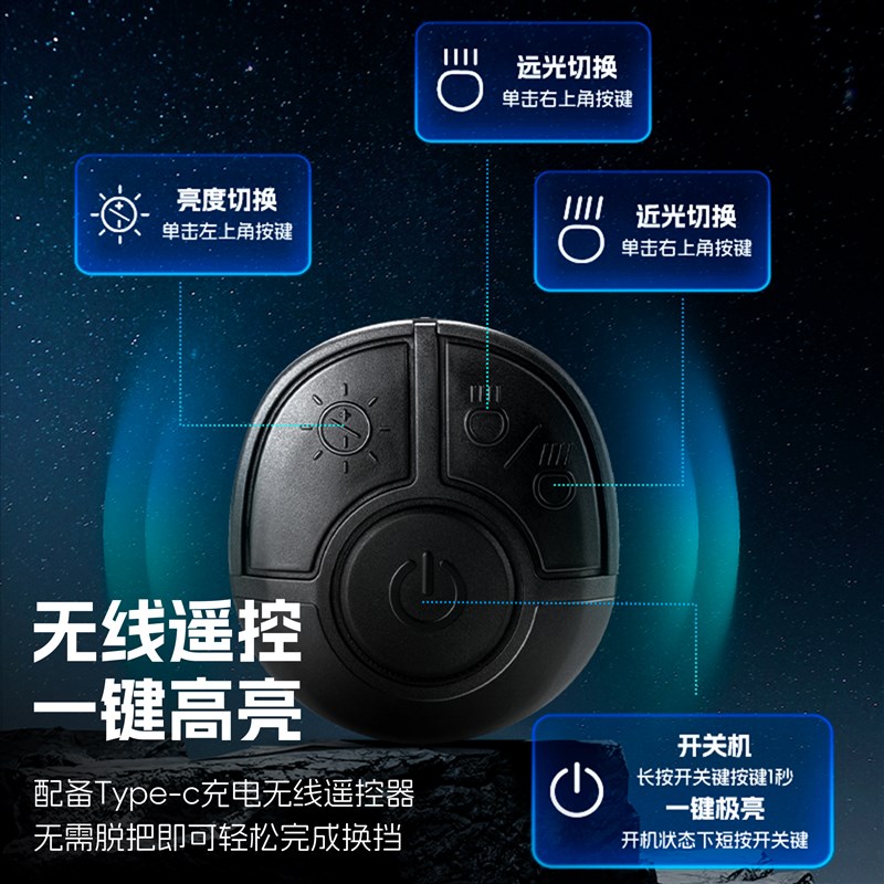 西骑者自行车夜骑灯强光长续航照明灯山地车夜间前灯骑行配件装备