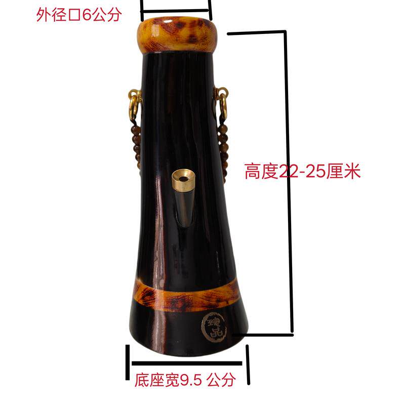 端牛角水烟筒水烟壶过滤实木烟斗专用纯手工制作便携广东水烟筒