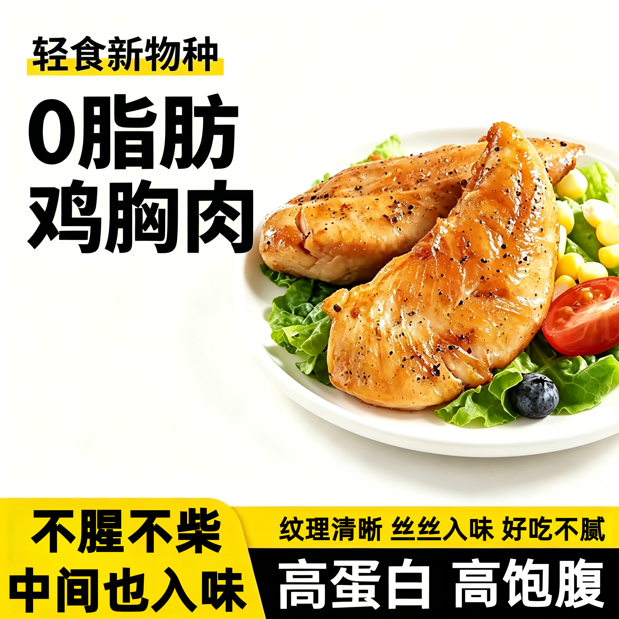 低脂鸡胸肉健身代餐开袋即食减脂期肥饱腹解馋零食低卡休闲轻食