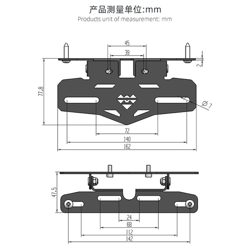 灵兽适用小牛NXT调节投影灯支架改装电动车扩展托架装饰固定托架