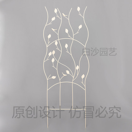 外贸出口铁艺螺旋小鸟屏风爬藤架铁线莲花架园艺支架庭院花园装饰