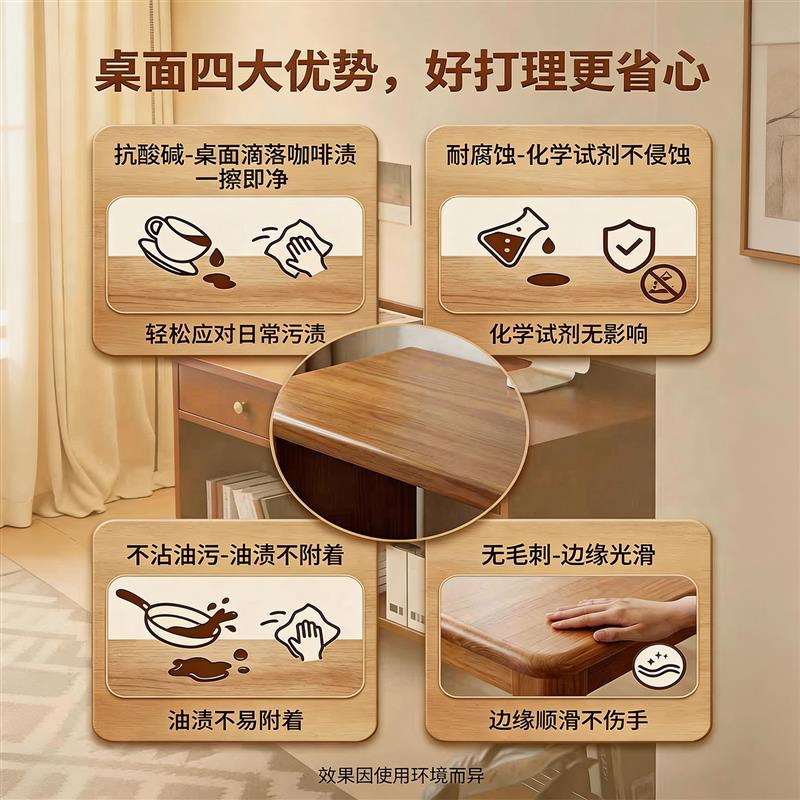 电脑桌台式卧室小户型书桌家用出租房桌子简约现代学生写字学习桌