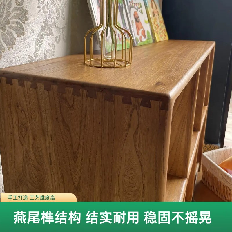 书柜全实木落地置物架儿童书柜收纳柜实木格子柜分层柜书房储物柜