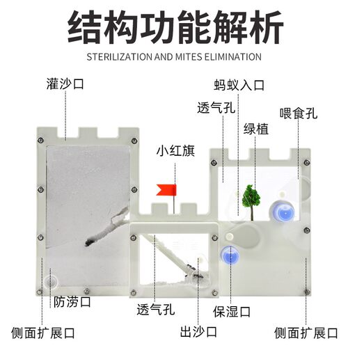 奇趣馆蚂蚁工坊别墅家园城堡生态学生蚁巢蚁箱庄园部落家园沙巢