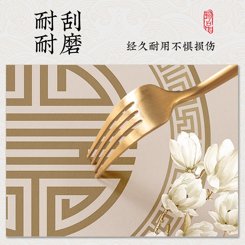 新中式手搓麻将正方形桌垫八仙桌垫子打牌加厚四方桌防滑静音桌布