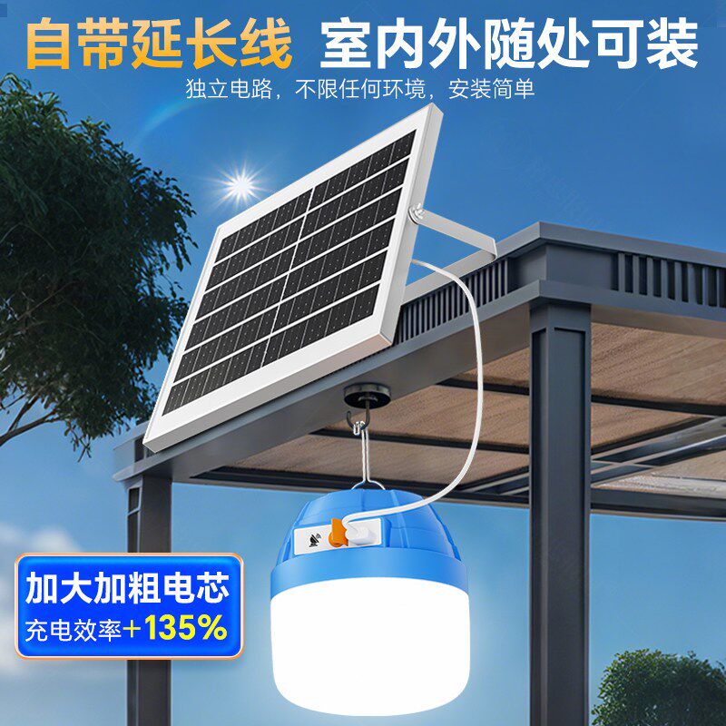 2025新款太阳能庭院灯户外家用路灯超亮照明防水充电感应LED灯泡