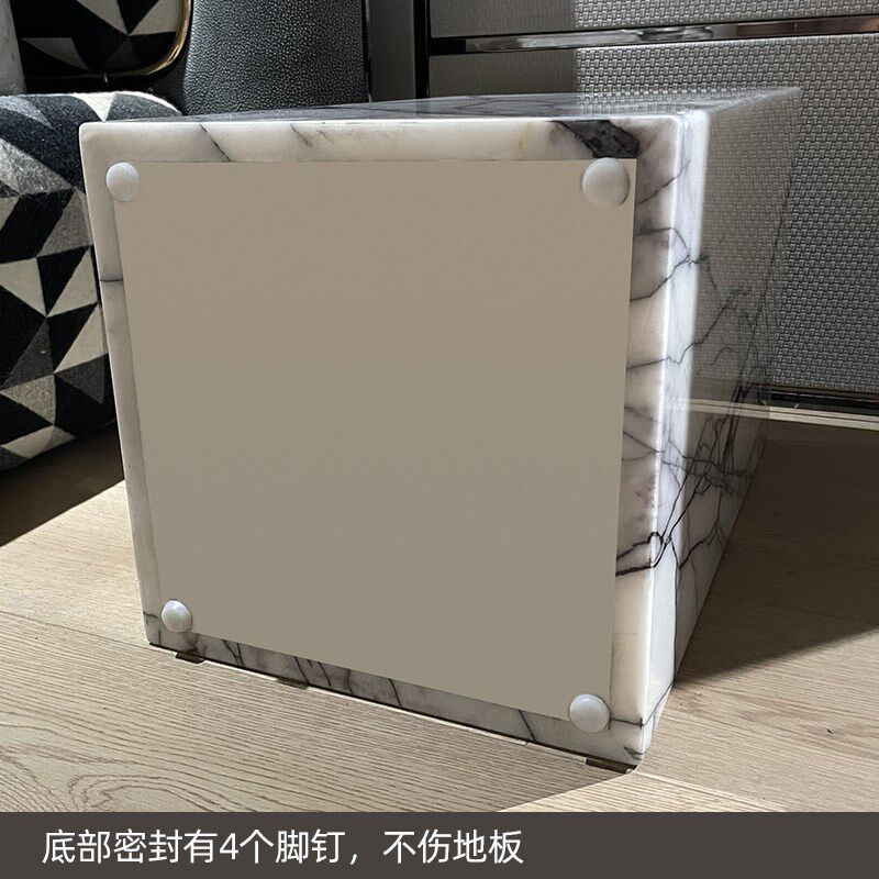 天然大理石摆件底座墩子落地高低展示台客厅装饰雕塑立柱高端花架