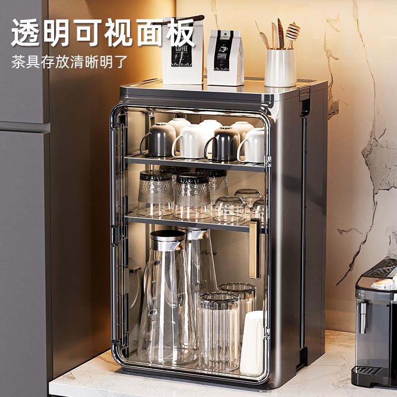 宝宝奶瓶收纳盒防尘婴儿专用辅食工具收纳柜晾干沥水架带盖置物架
