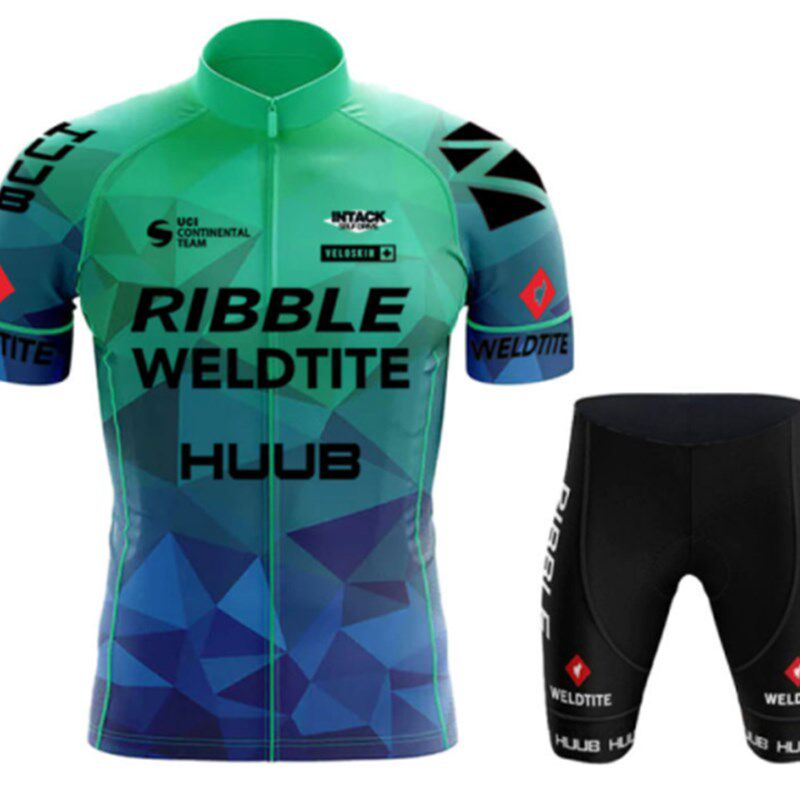 夏季HUUB新款速干短袖上衣骑行单车衫男女竞赛团队骑行服套装定制