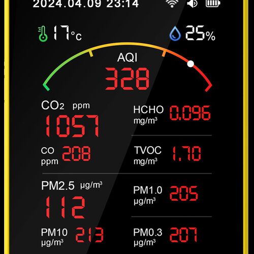 涂鸦app空气质量检测仪二氧化碳红外检测仪pm2.5激光甲醛一氧化碳