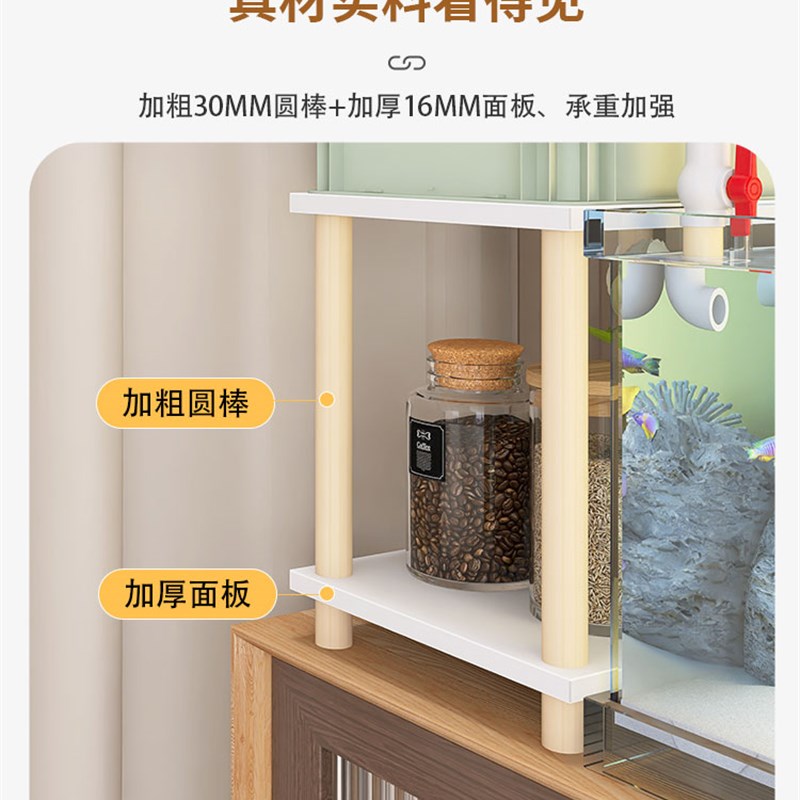 周转箱过滤支架自制鱼缸龟缸沼泽上滤滴流盒支撑架底座实木托架子图片