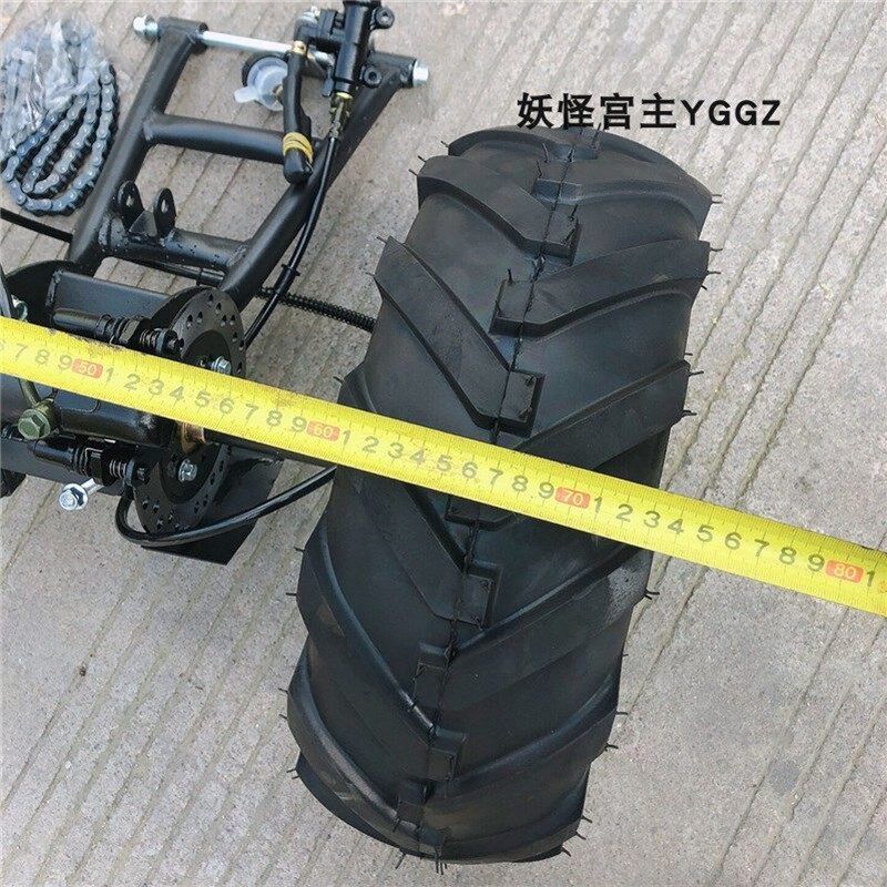 沙滩车后桥总成改装配四孔8吋越野轮 双碟煞车轴配件