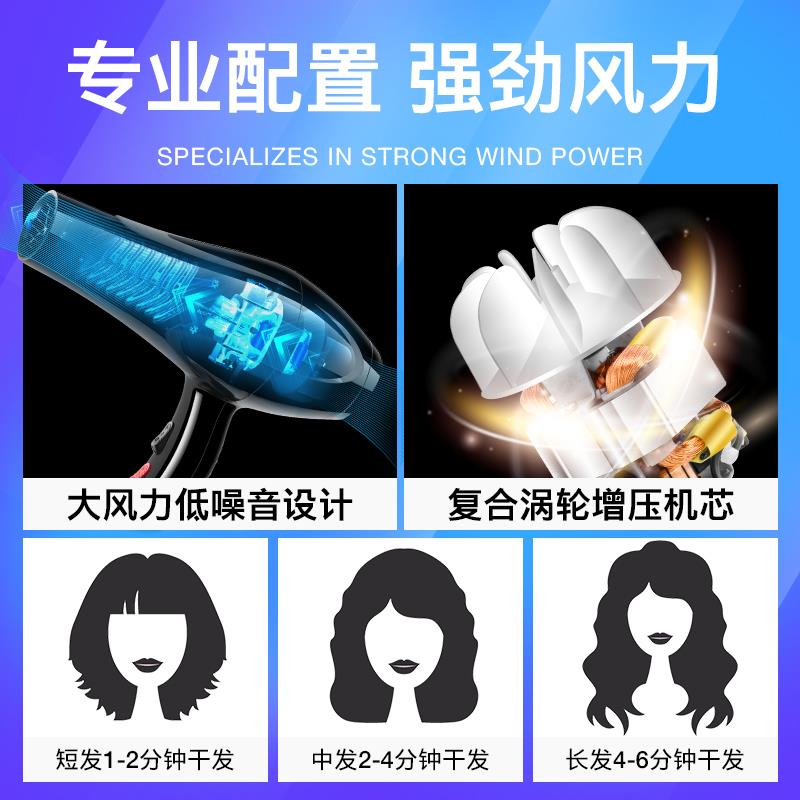 艾霸家用超大功率吹风机理髲师理髲店美发廊专业护发静音电吹风机