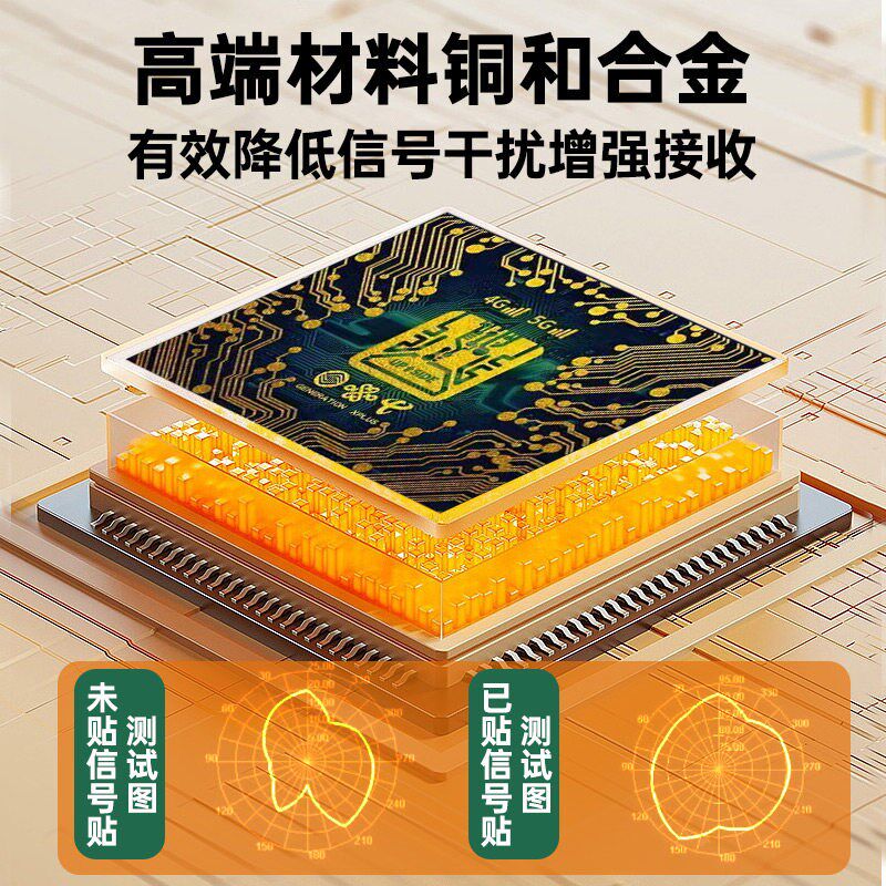 手机讯号增强贴放大器车载讯号增强贴三网通通用随身贴片山区讯号