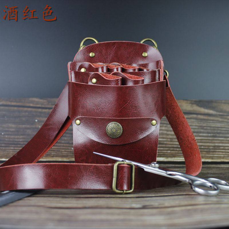 美发师剪刀包发型师腰包专业理髲挎包个性潮宠物包真品尚帝皮具