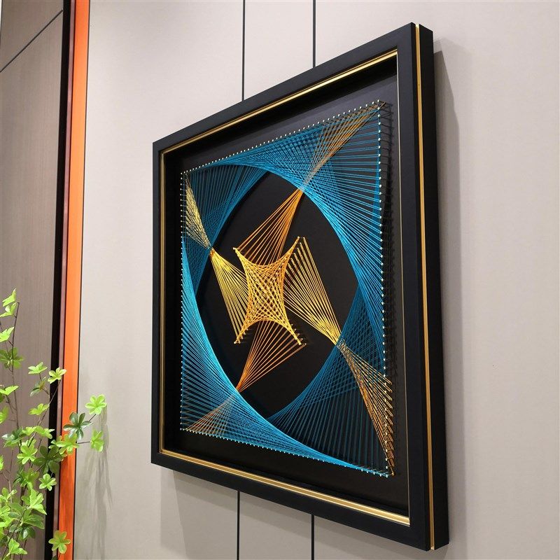逐风绕线画丝线画简约DIY材料包手工装饰画家居立体装饰轻奢抽象