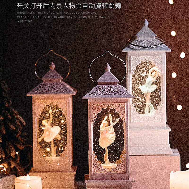 水晶球音乐盒旋转跳舞芭蕾女孩八音盒公主小女生女童生日礼物刻字