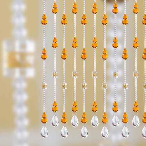 定做水晶玻璃葫芦珠帘隔断挂帘卧室卫生间门帘大门对门挂帘免打孔