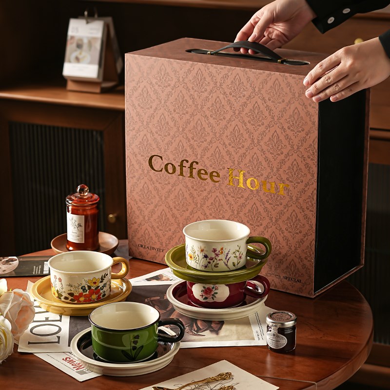 咖啡杯碟套装杯子高档精致陶瓷下午茶茶具茶杯礼盒乔迁新居礼物盒