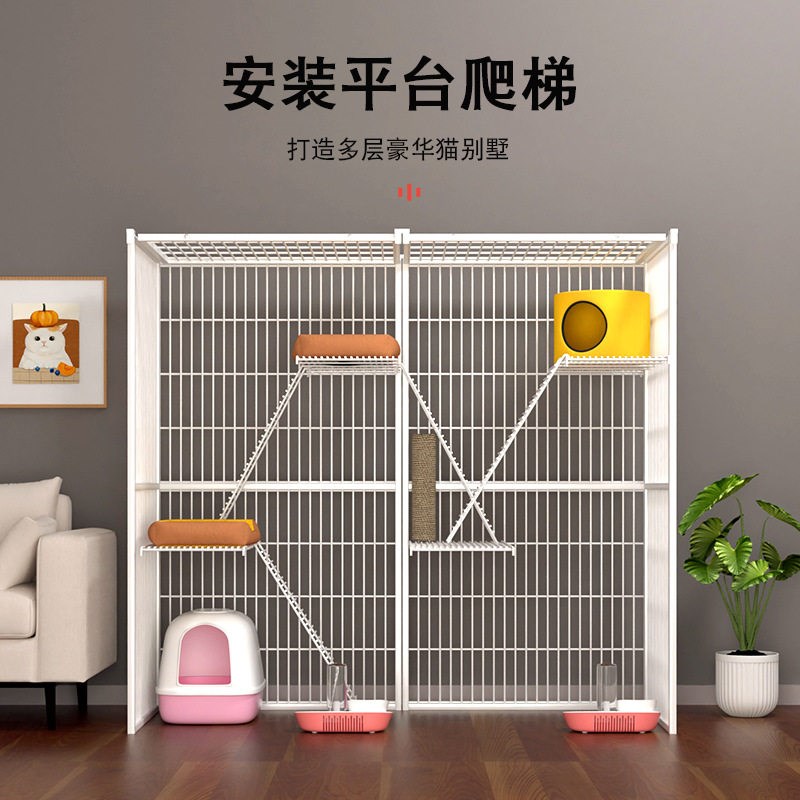 猫笼子别墅三层超大自由空间猫舍大型繁殖猫屋家用小型猫窝猫爬架
