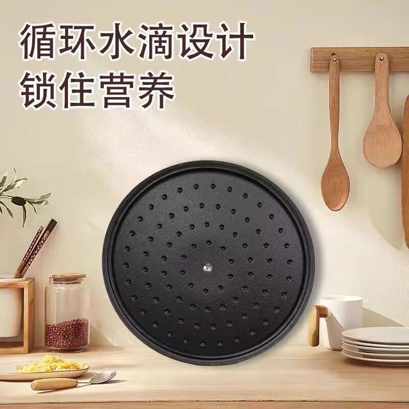 韩式铸铁炖锅无涂层煲汤加厚生铁锅朝鲜族煲仔饭锅家用老式炖菜锅