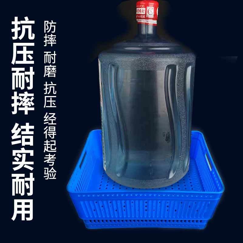 大号带盖龙虾筐加厚鲜虾筐周转筐长方形龙虾苗筐塑料水产筐带盖子
