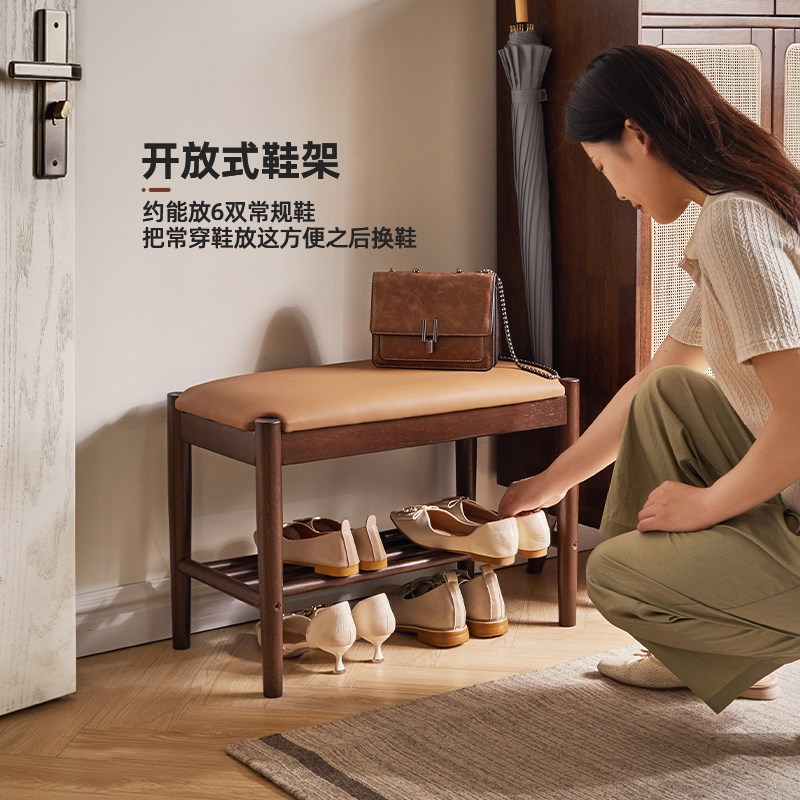 清仓实木换鞋凳门口家用穿鞋凳入户玄关可坐式鞋柜软包凳子可收纳