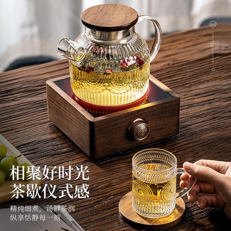 高硼硅玻璃凉水壶耐高温冷水壶饮储水杯套装高颜值家用轻奢高级感