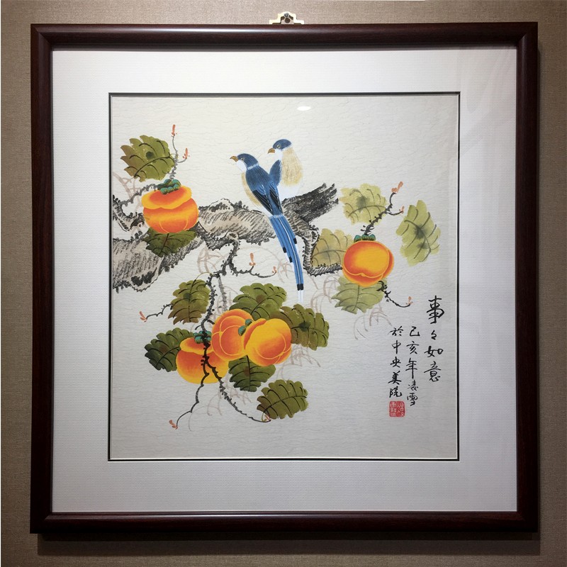 三尺斗方花鸟国画凌雪工笔画真迹手绘客厅卧室玄关走廊新中式挂画