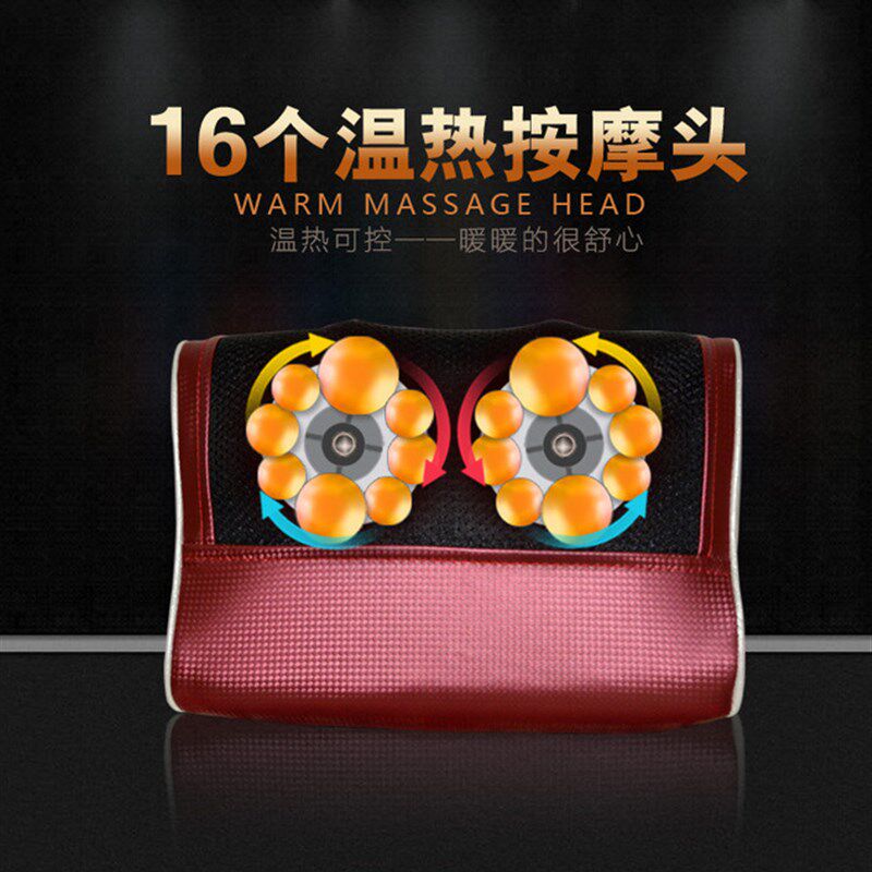 颈椎按摩器按摩枕旋转加热腰椎肩背部多功能车载家居两用按摩仪