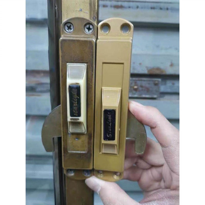 推拉门锁扣移门锁对开固定铝合金推拉门锁扣锁具平移移门锁挂钩