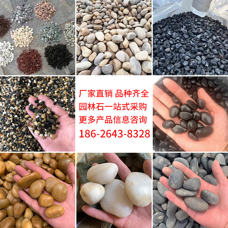 厂家直销黑色水洗石头砾石瓜子片园林装饰庭院造景铺路枯山水石子