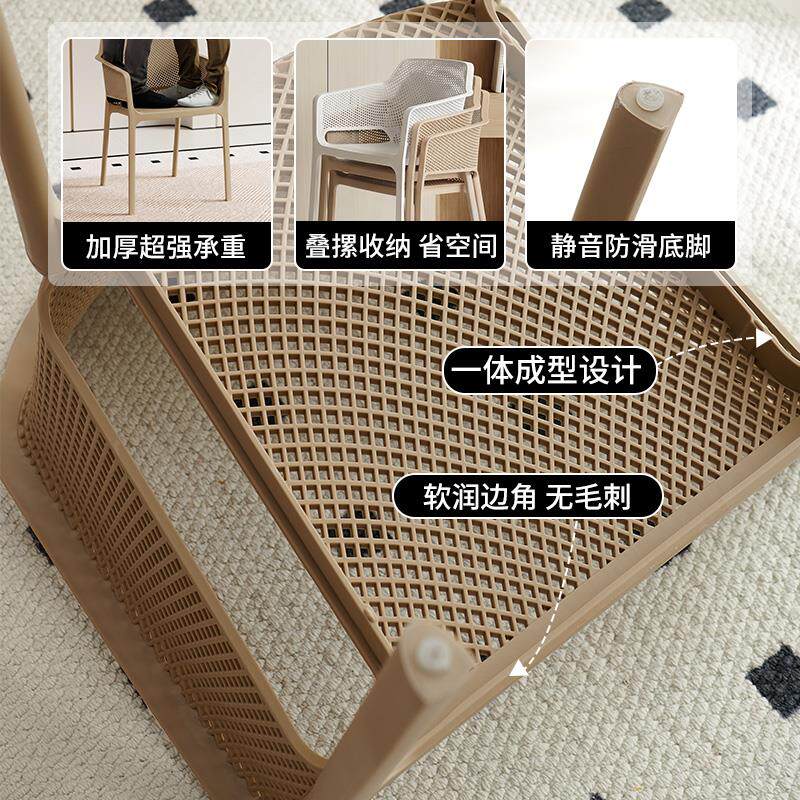 塑料椅子加厚家用靠背餐椅休闲椅饭厅商用可叠放板凳户外环保椅子